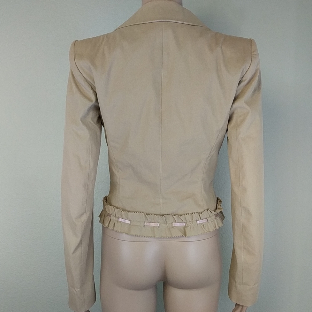 [Emanuel Ungaro] Pink ribbon ruffle trim blazer 36 - Picture 5 of 6
